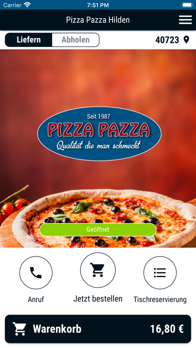 Screenshot #1 pour Pizza Pazza Lieferservice
