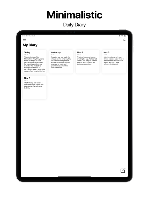 Screenshot #4 pour Minimalistic Daily Diary