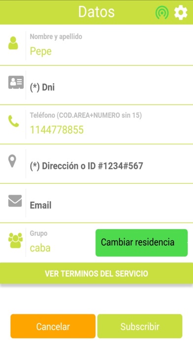 App screenshot