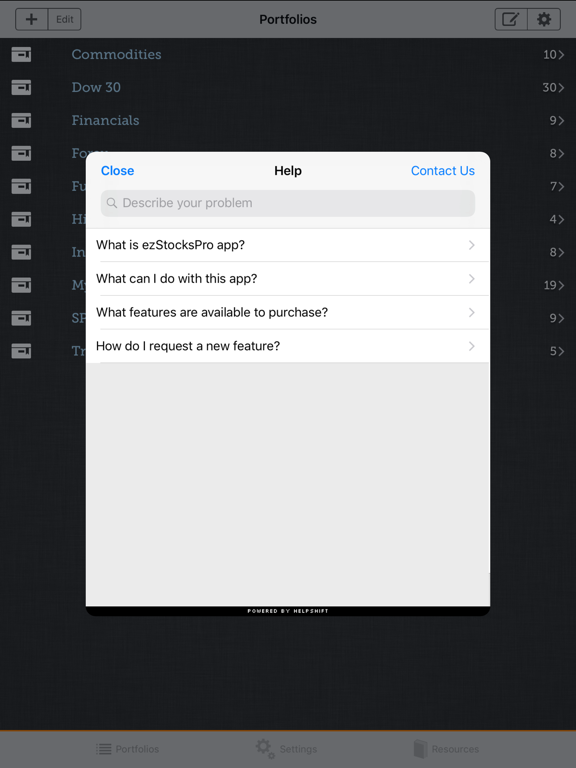 ezStocksPro-Watchlist Earnings iPad screenshot 9 - Finance app