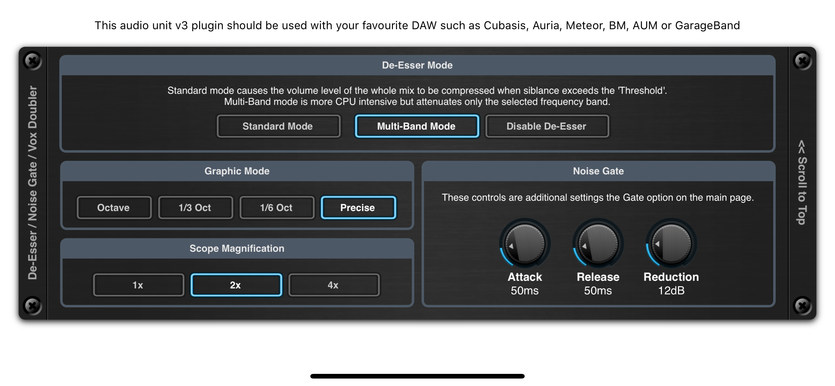 De-Esser AUv3 Audio Plugin
