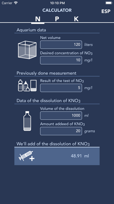 Screenshot #1 pour Calculator NPK