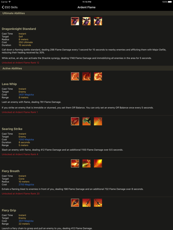 Screenshot #5 pour Skill Tree Lookup for ESO