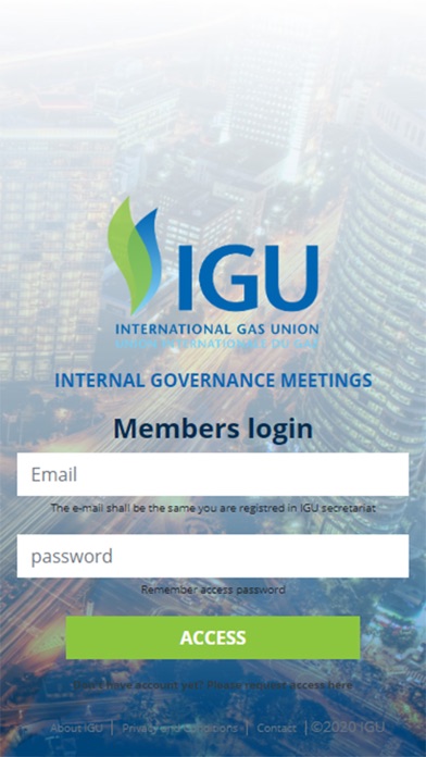 IGU Meetings Screenshot