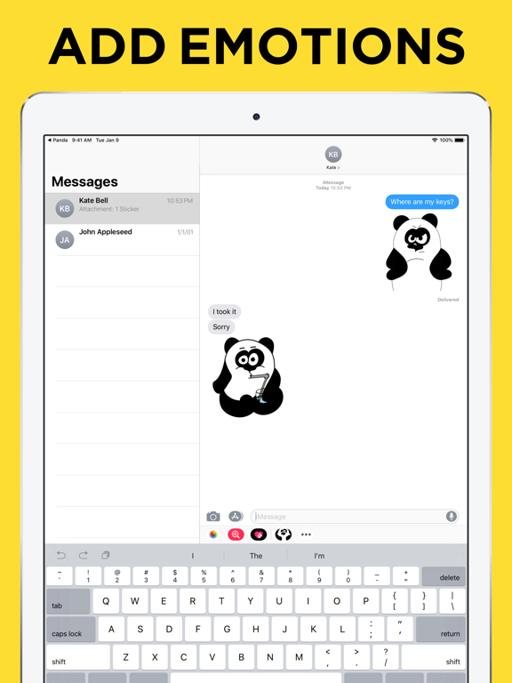 Screenshot #5 pour Panda Bear Sticker Collection