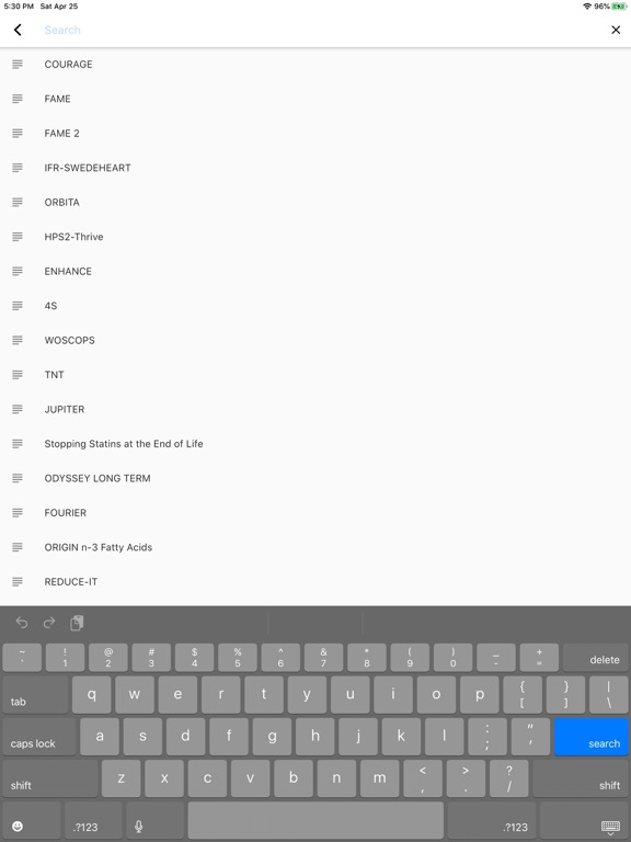 Cardiac Trials iPad screenshot 7 - Medical app