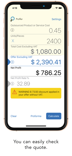 Proffer - Quotation Calculator(圖4)-速報App