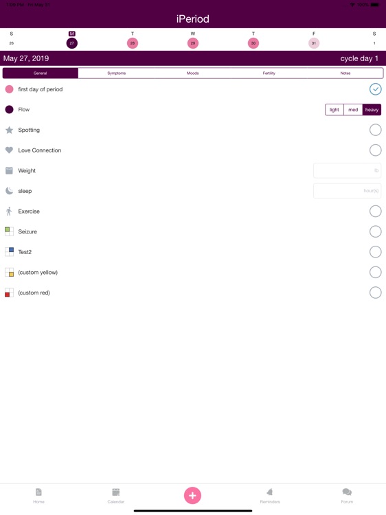 iPeriod Period Tracker HD + screenshot-4