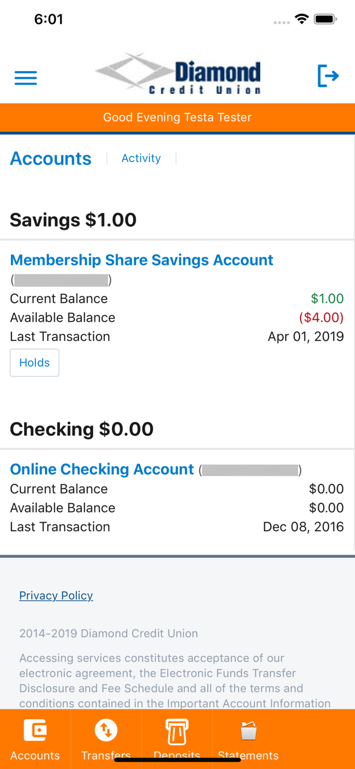 Diamond Credit Union Mobile