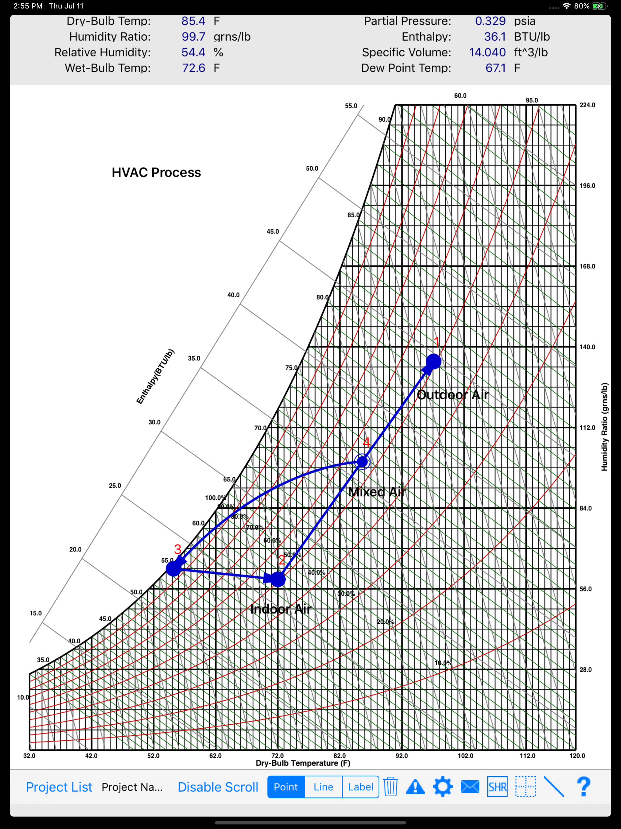 ASHRAE Psychrometric Chart screenshot 9