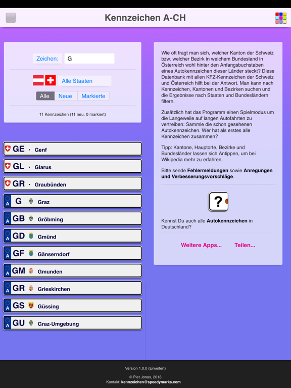 Screenshot #4 pour Car Plates A-CH