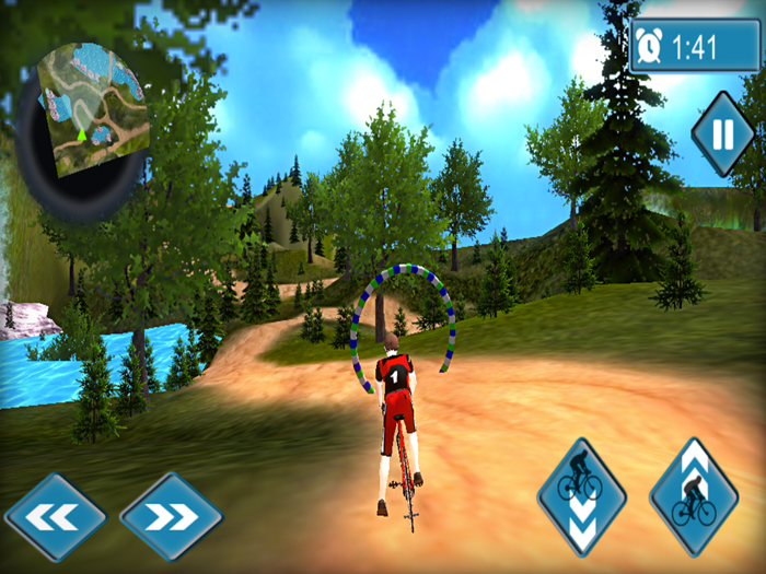 Downhill Traveling On Bicycle