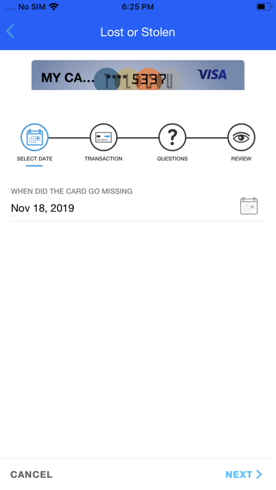 TLCU Visa Screenshot