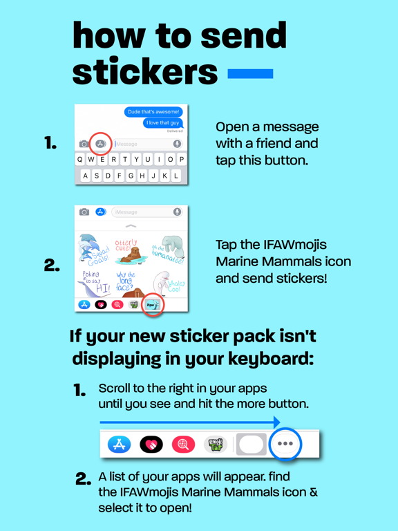 IFAWmojis Marine Mammals iPad screenshot