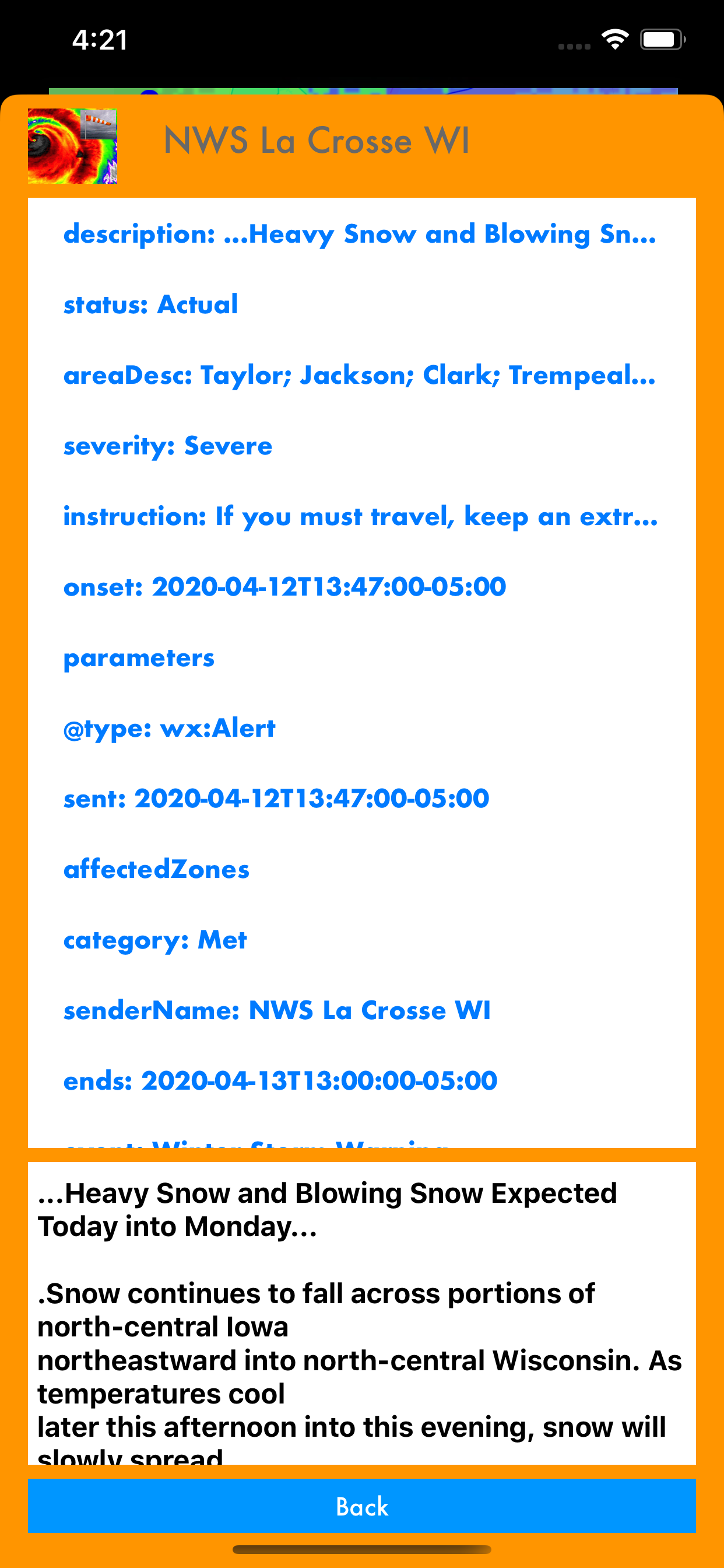 Instant NOAA Alerts 3D Elite screenshot 8