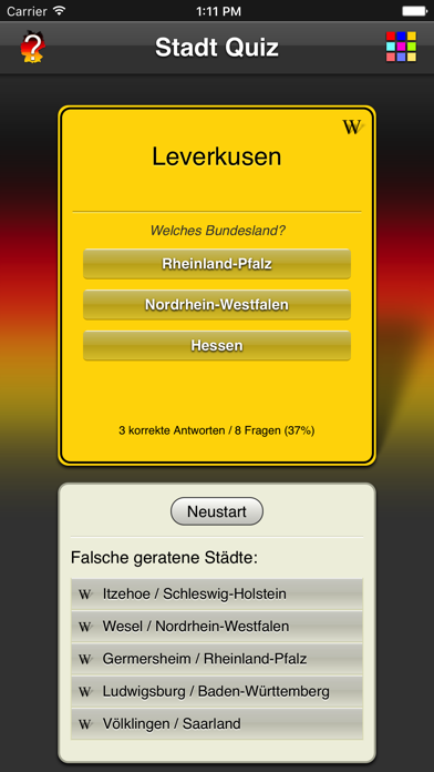 City Quiz Germany Screenshot