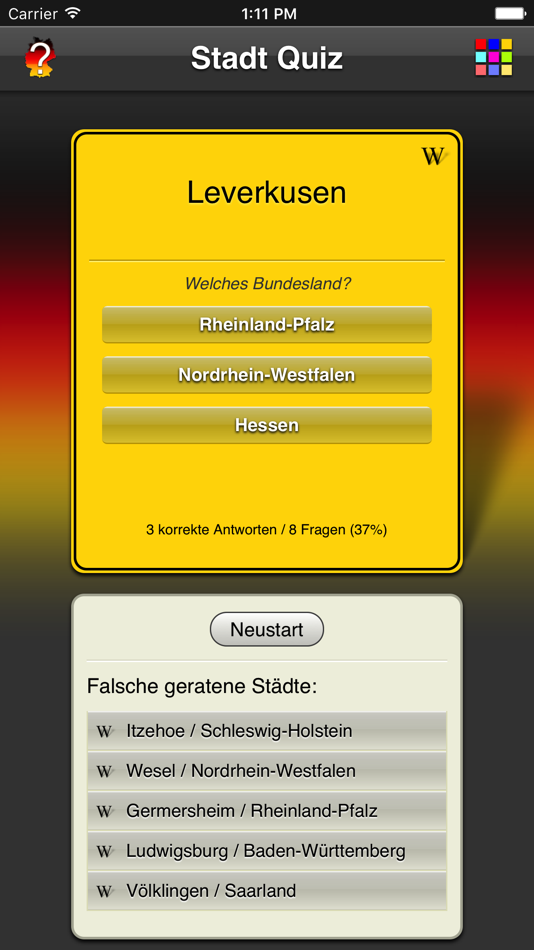 City Quiz Germany - 1.3.2 - (iOS)