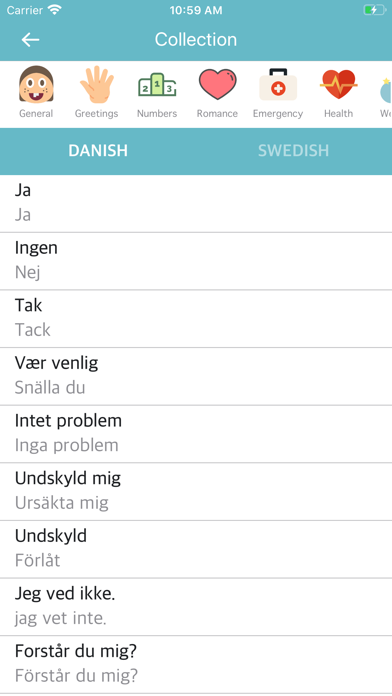 Screenshot #1 pour Danish-Swedish Dictionary