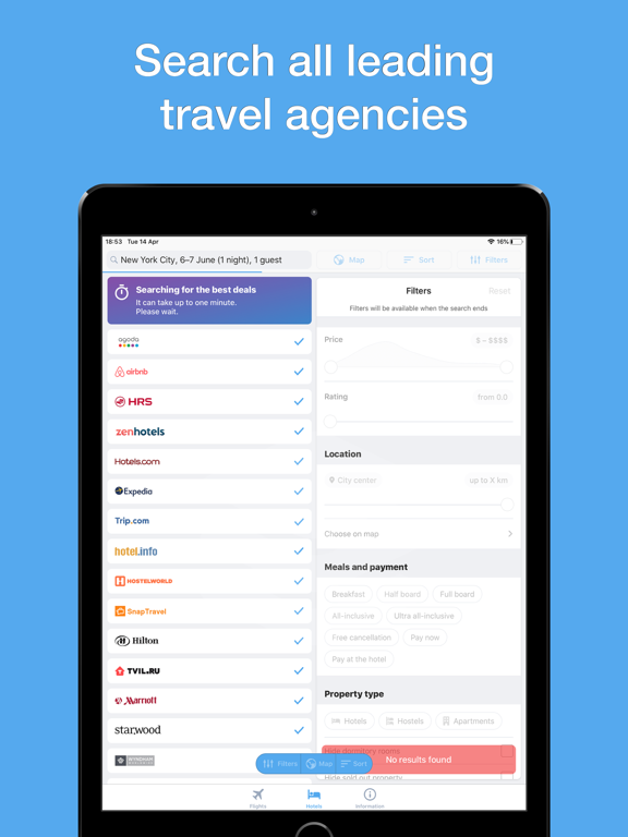 my Travel Agent - Easy flights iPad screenshot 5 - Travel app