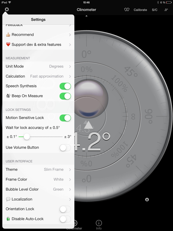 Clinometer + bubble levelのおすすめ画像5