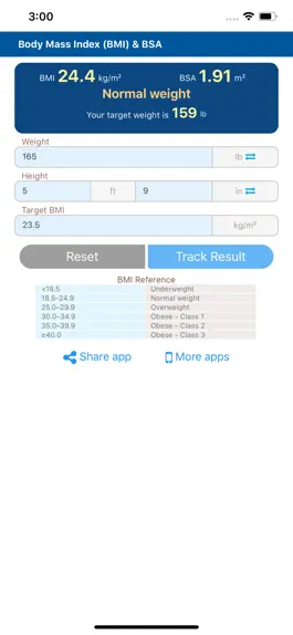 Game screenshot Body Mass Index (BMI) & BSA mod apk