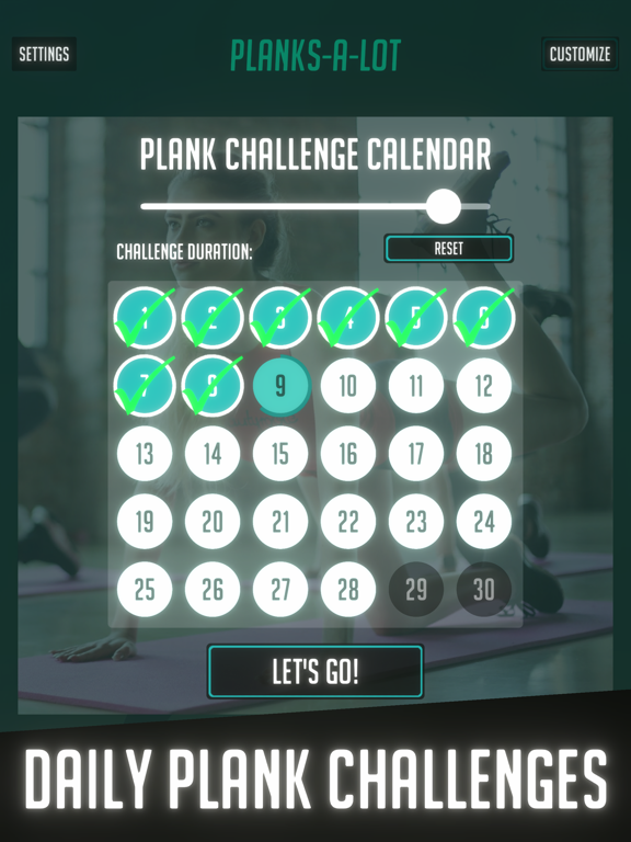 PLANKS-A-LOT! Fitness fun iPad screenshot