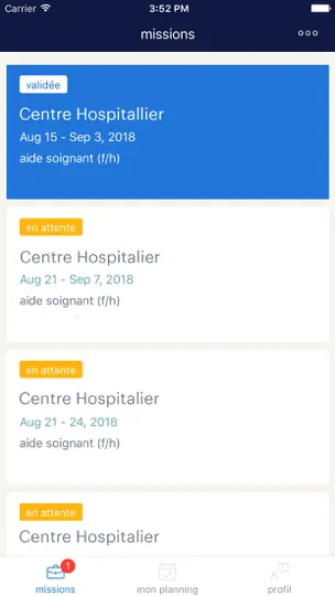 Capture d'écran de Youplan Santé sur iPhone 1