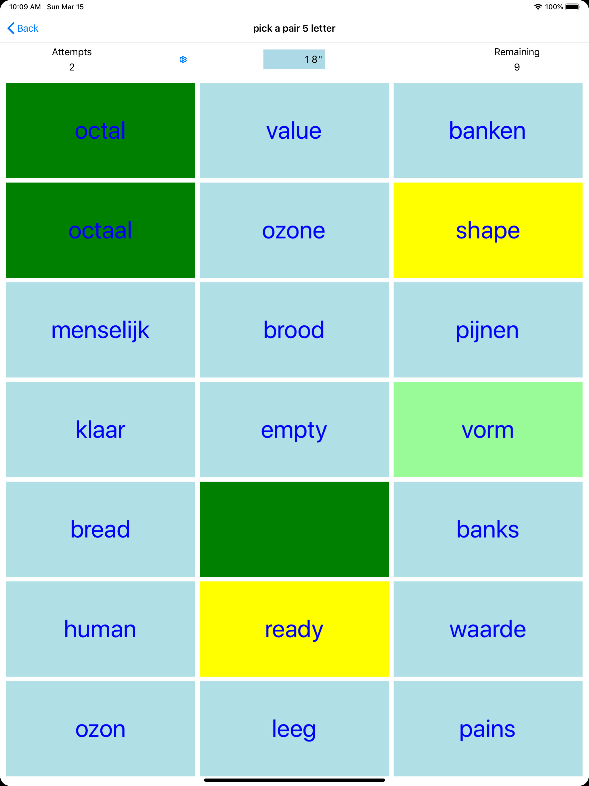 PickAPair Dutch - English