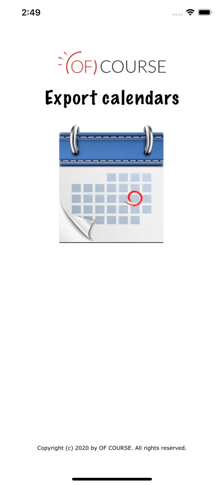 Export calendars