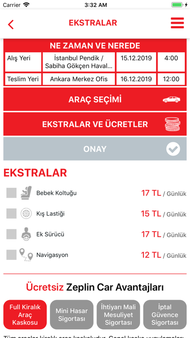 Zeplin Car Rent A Car Screenshot