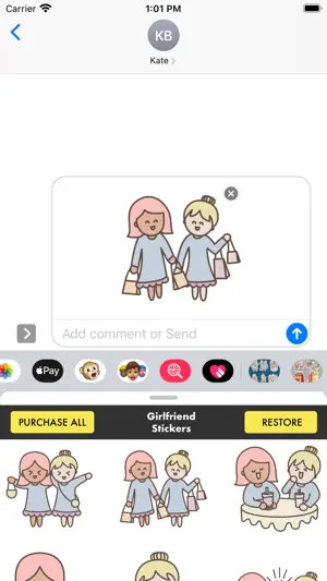 Girlfriend Stickers · screenshot 4
