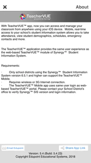 TeacherVUE screenshot 1