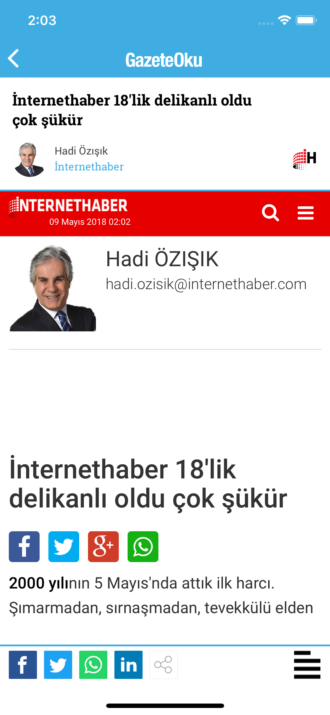 Gazete Oku - İnternet Haber