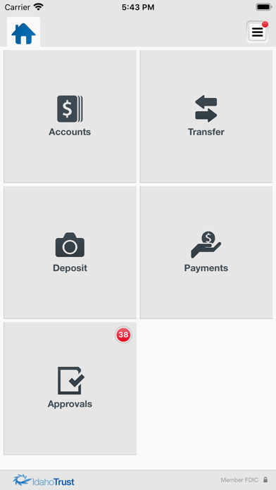 Idaho Trust Biz Mobile Banking Screenshot