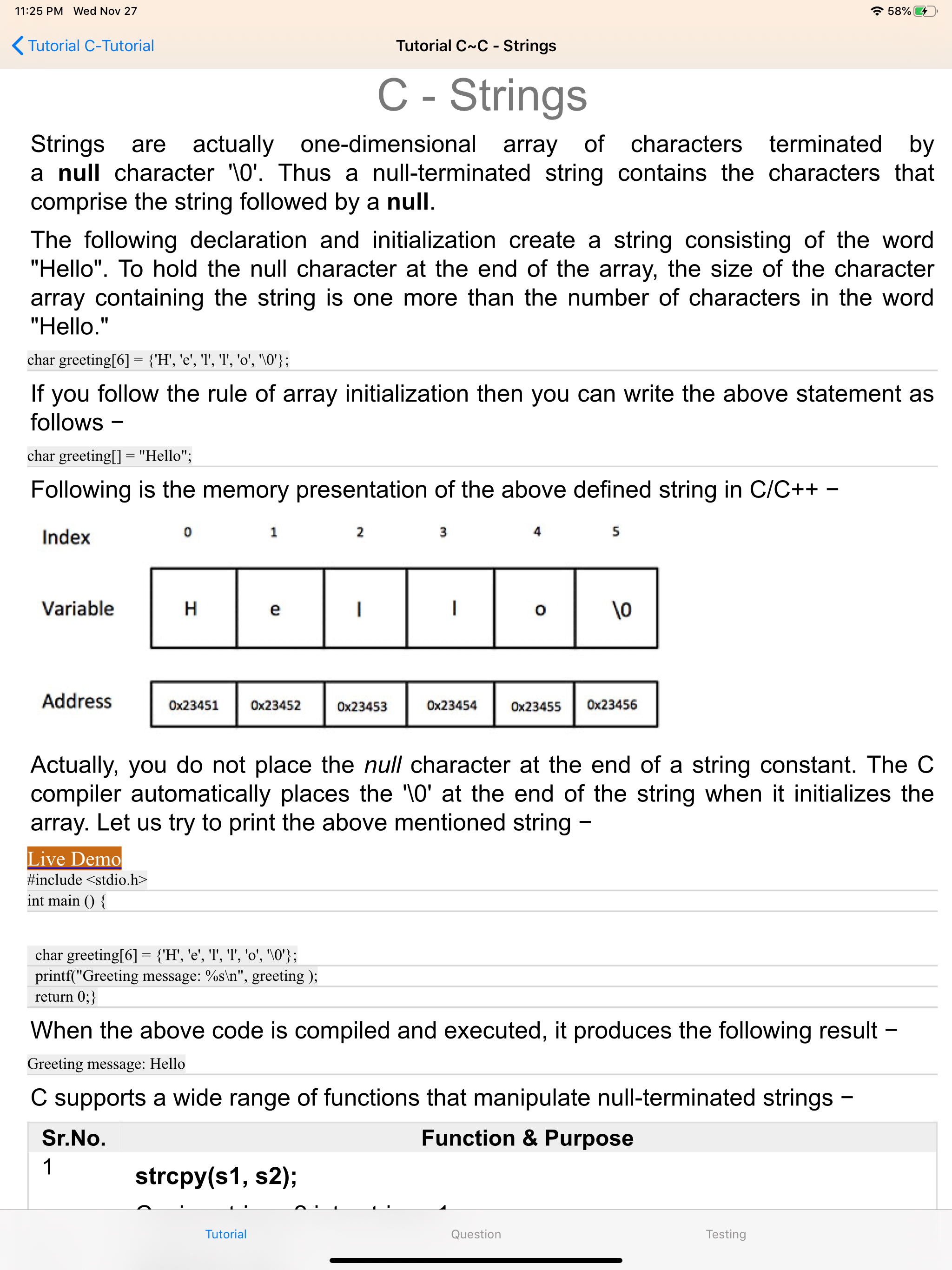 Tutorial for C screenshot 11