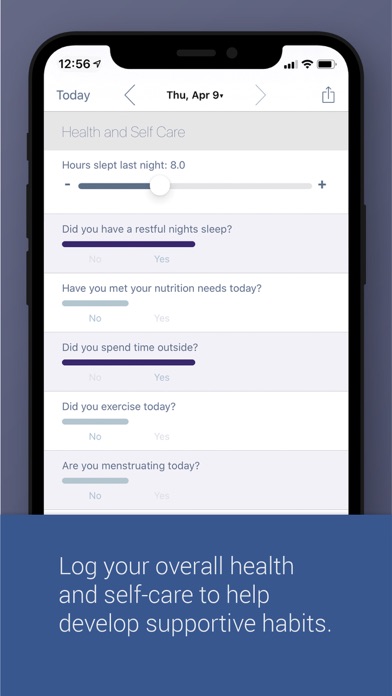 eMoods Wellness Tracker Screenshot