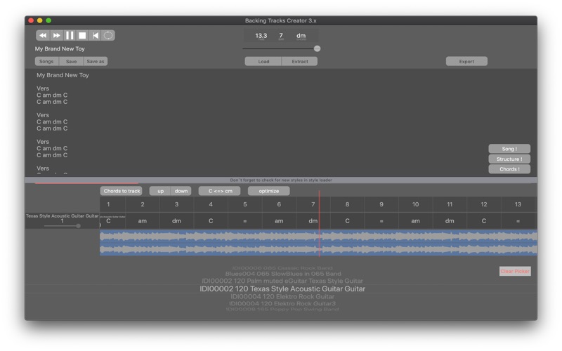 Screenshot #1 pour Backing Tracks Creator 3.9.x
