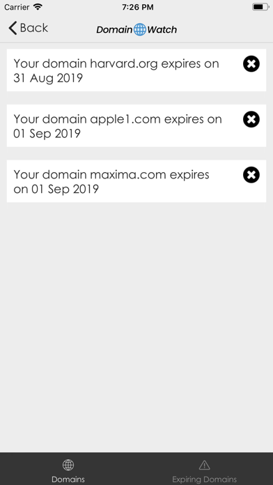 DomainWatch screenshot 2