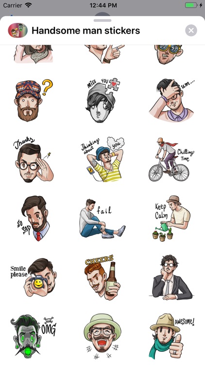 Gentleman emoji stickers