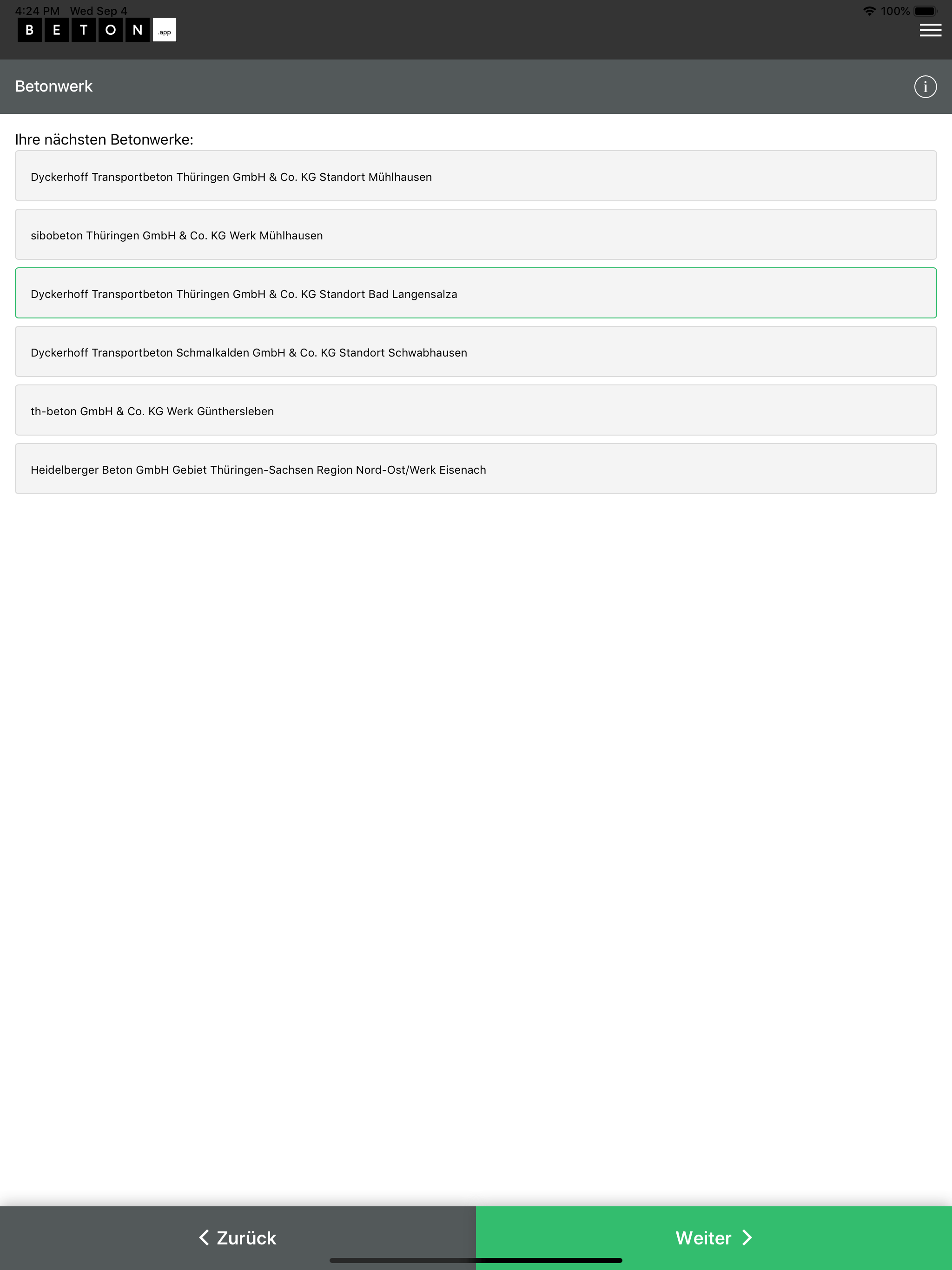 BETON-app