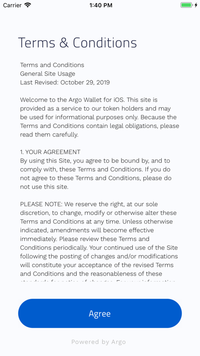 Screenshot #1 pour Argo Wallet for iOS
