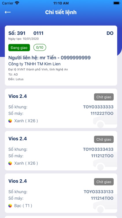 Lotus - Quản lý kho