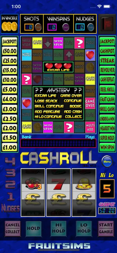 CashRoll Pub Fruit Machine