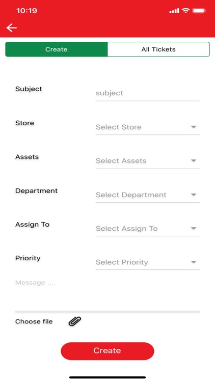 Spar Assets Ticketing System