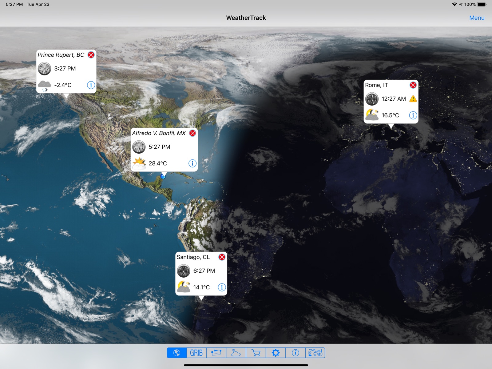 WeatherTrack GRIB ipad screenshot 3