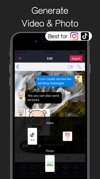 Screenshot #2 pour Text Message Chat Video Maker