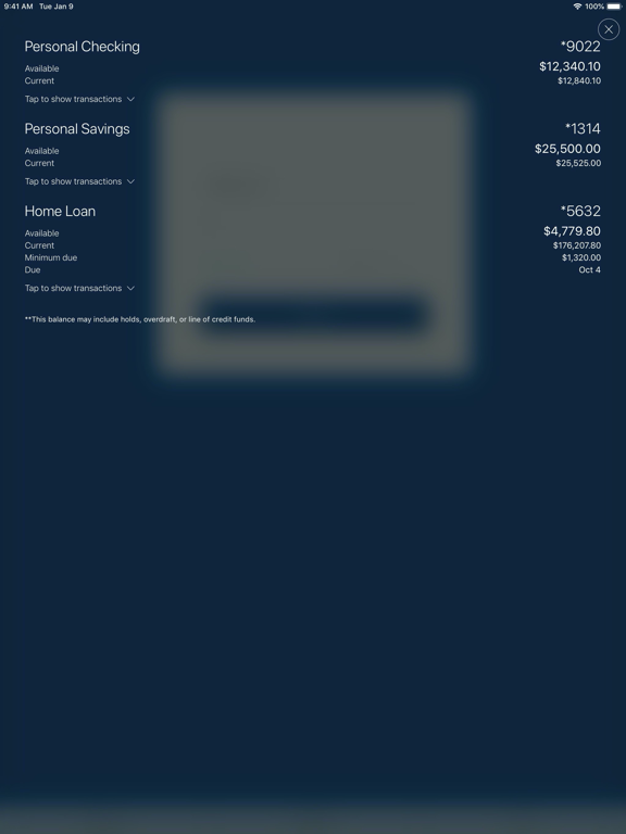 Screenshot #4 pour myCCCU Mobile Banking