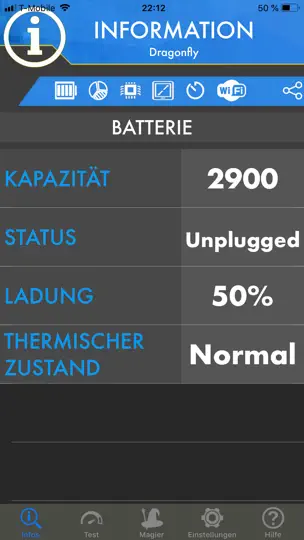 Screenshot von Amperes - Battery Tests & Info auf dem iPhone 1