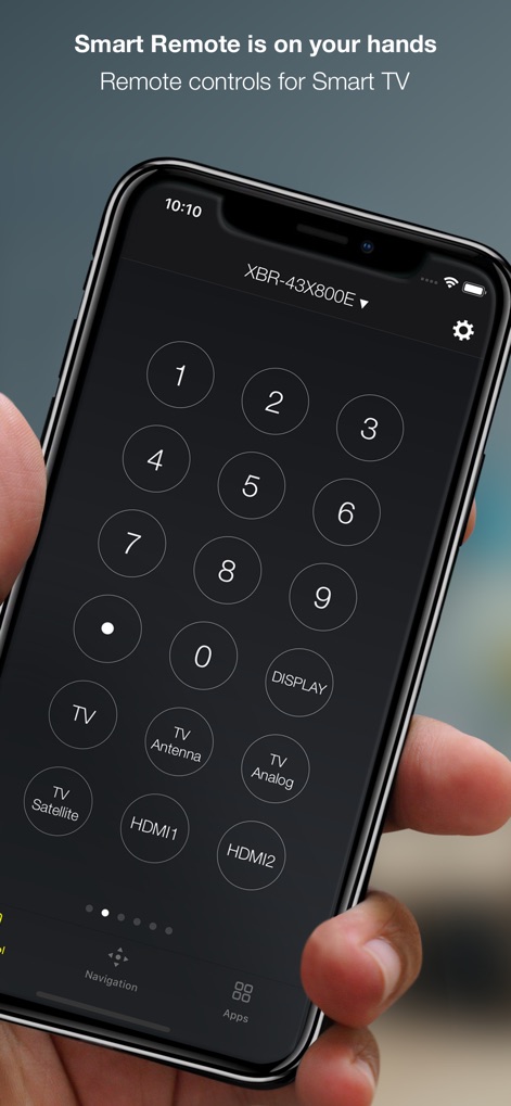 Universal Smart Remote for TV - Esta pantalla revela un teclado numérico completo para una selección rápida de canales y botones de entrada dedicados como "HDMI1", ofreciendo a los usuarios un control preciso sobre las fuentes de su TV.