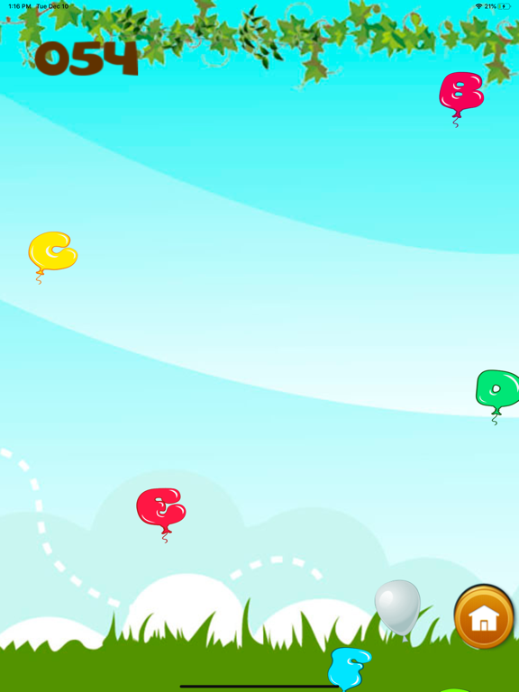 لعبة البالونات و الحروف iPad screenshot 2 - Entertainment app